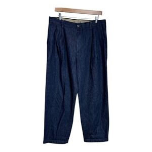 Banana‎ Republic Smithfield Men's Dark Wash Denim Pleated Trousers Size 34